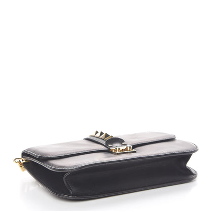 Valentino Garavani Vitello Medium Glam Lock Rockstud Flap Black 4 of 19