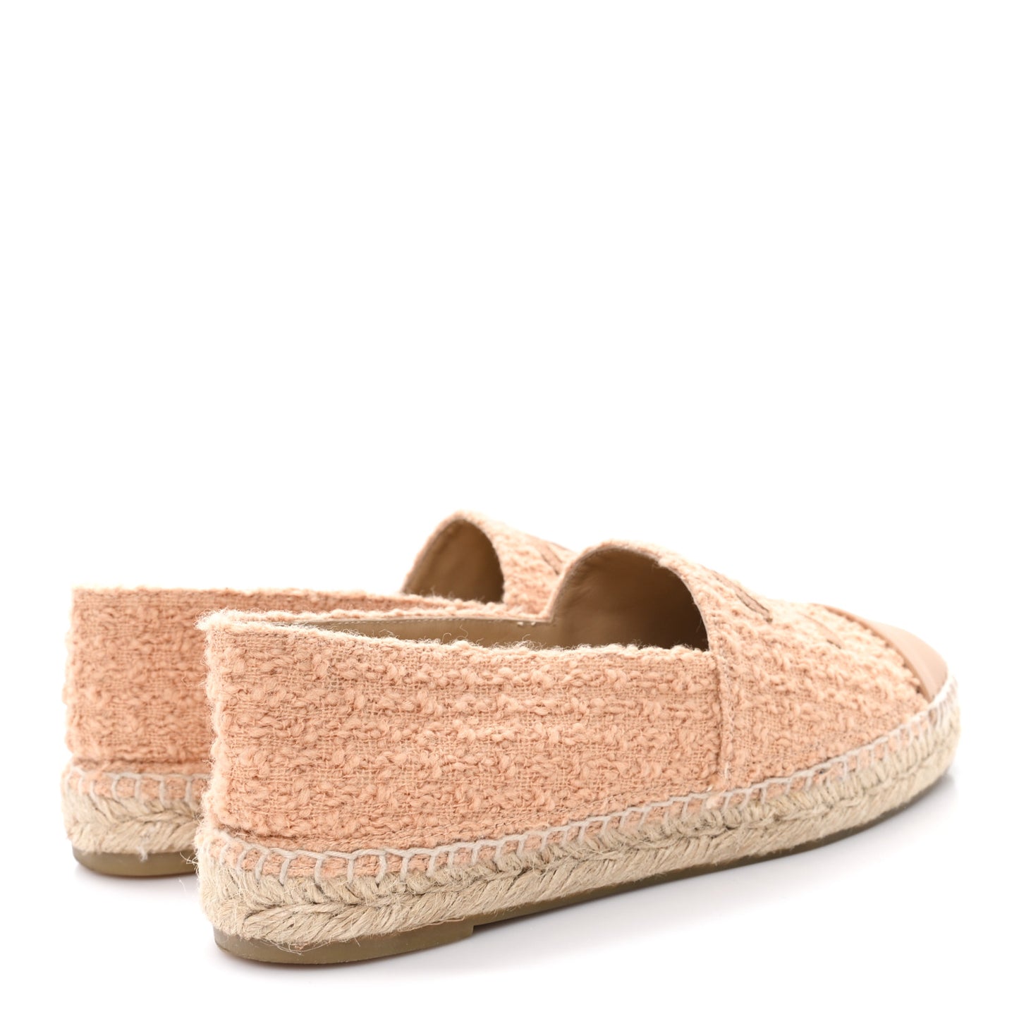 Tweed Lambskin CC Espadrilles 40 Dark Beige Light Brown