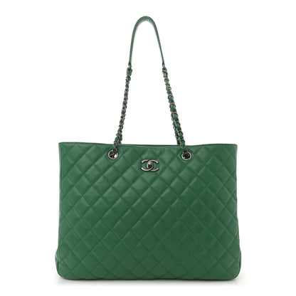 Chanel Caviar Quilted Large Classic Shopping Tote Green 1 of 10