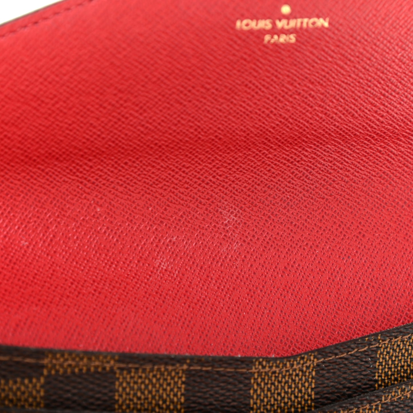 Damier Ebene Josephine Wallet Red