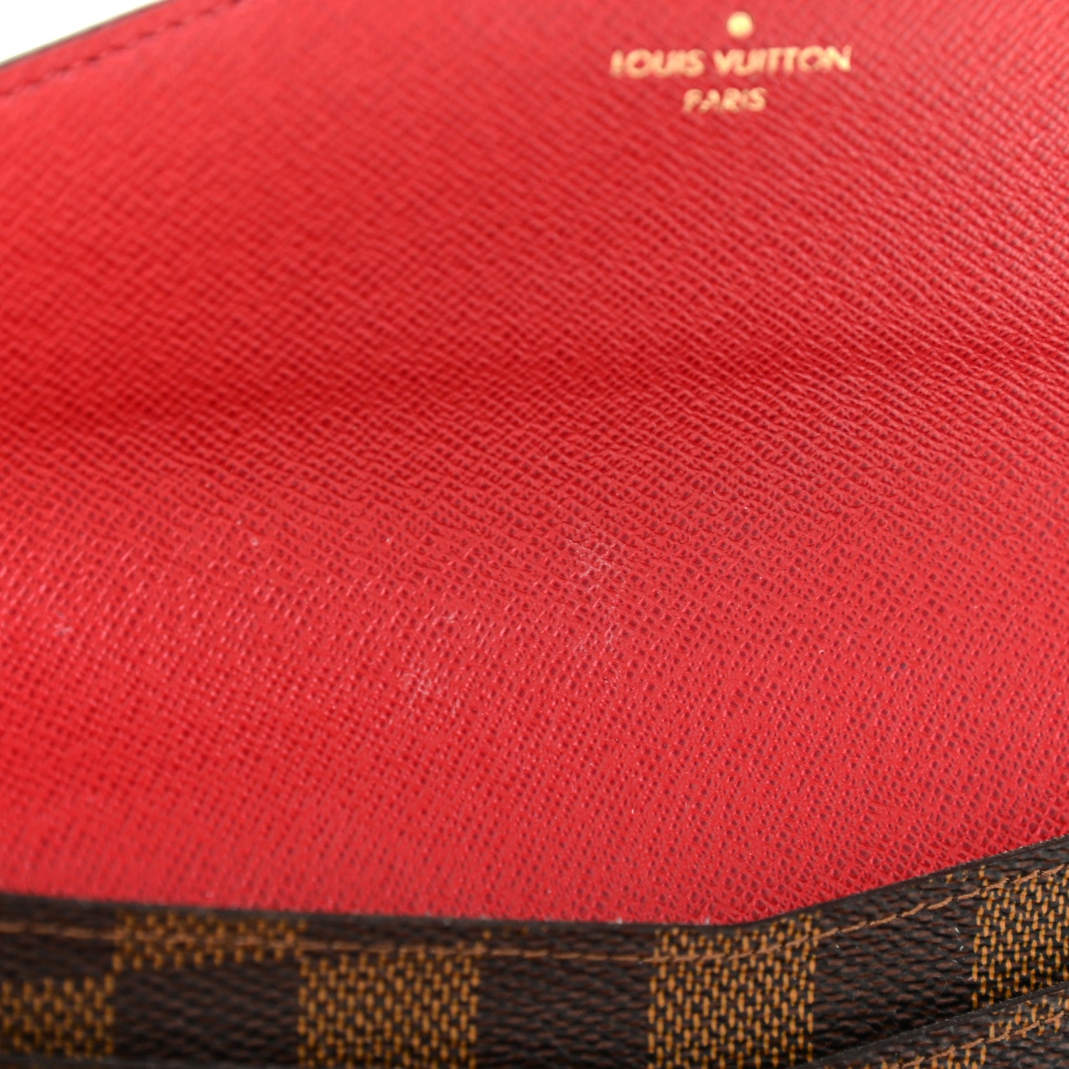 Louis Vuitton Damier Ebene Josephine Wallet Red 11 of 14