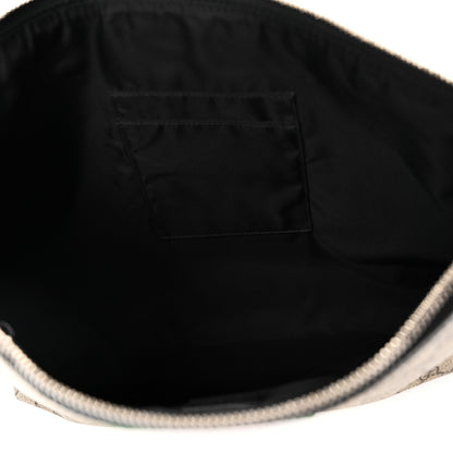 Gucci GG Supreme Monogram Calfskin Web Medium Flat Messenger Bag Beige Ebony Black 5 of 10