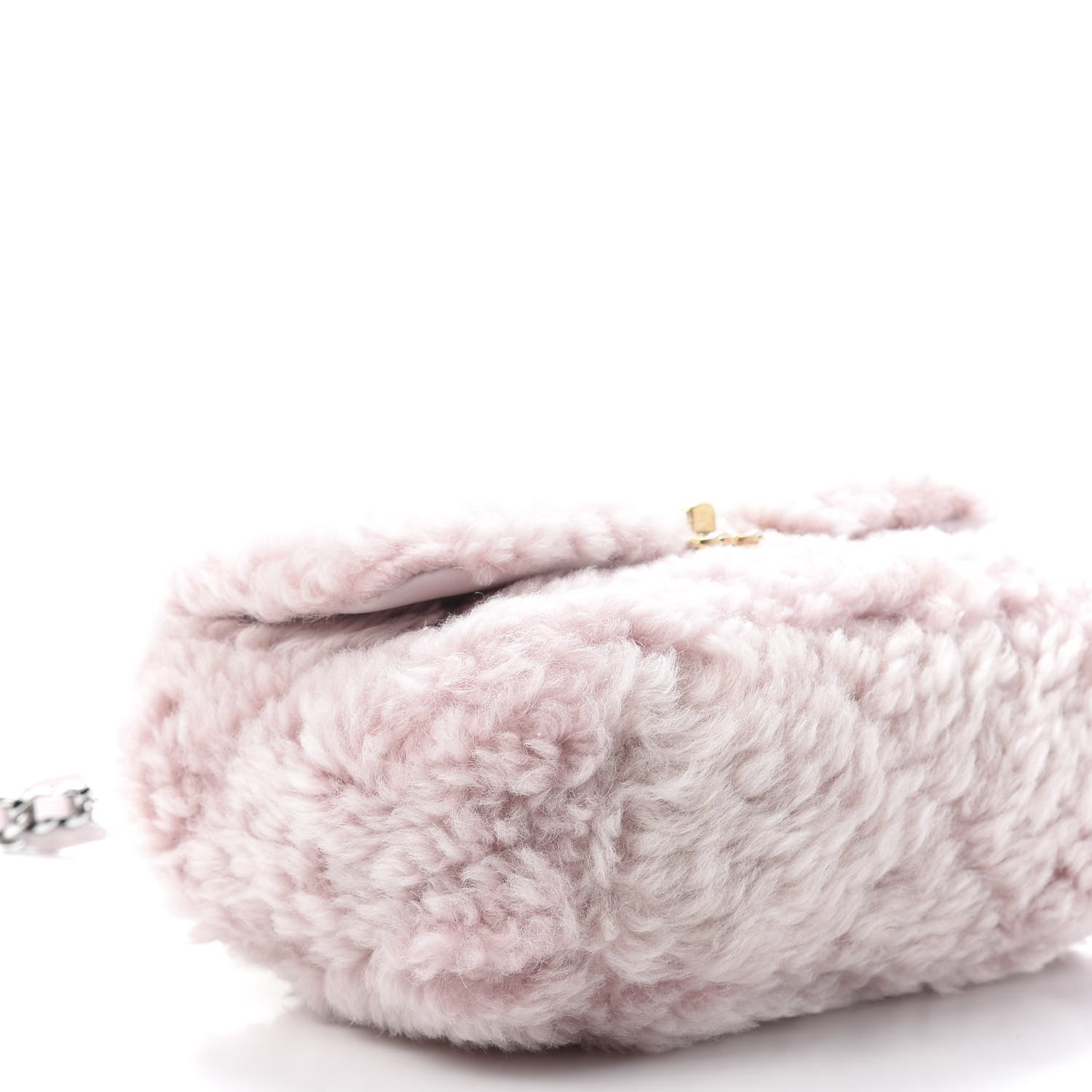 Chanel Shearling Sheepskin Medium 19 Flap Light Pink 8 of 12
