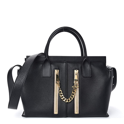 Chloe Grained Calfskin Medium Cate Satchel Black 1 of 10