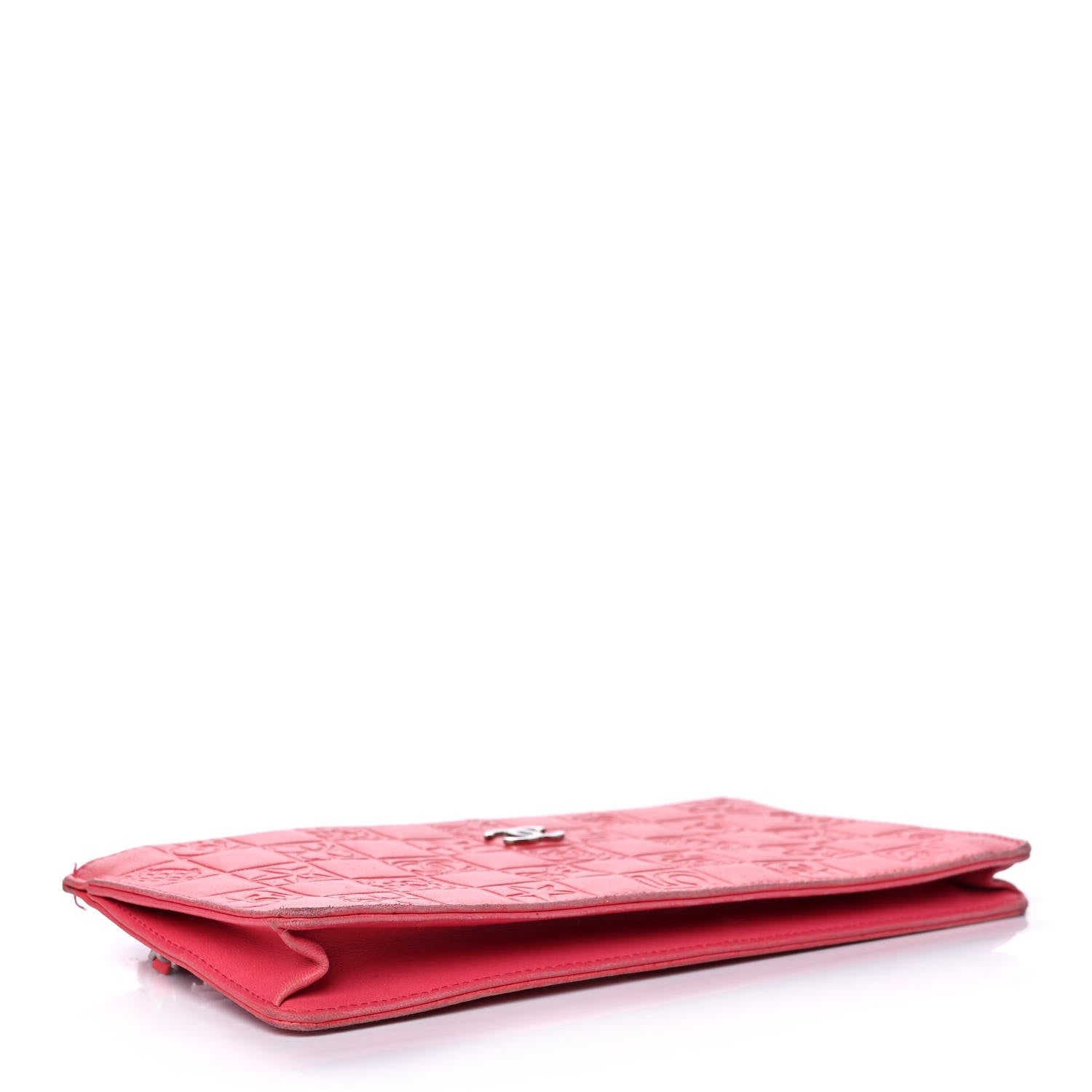 Chanel Lambskin Precious Symbols Pochette Coral 3 of 10