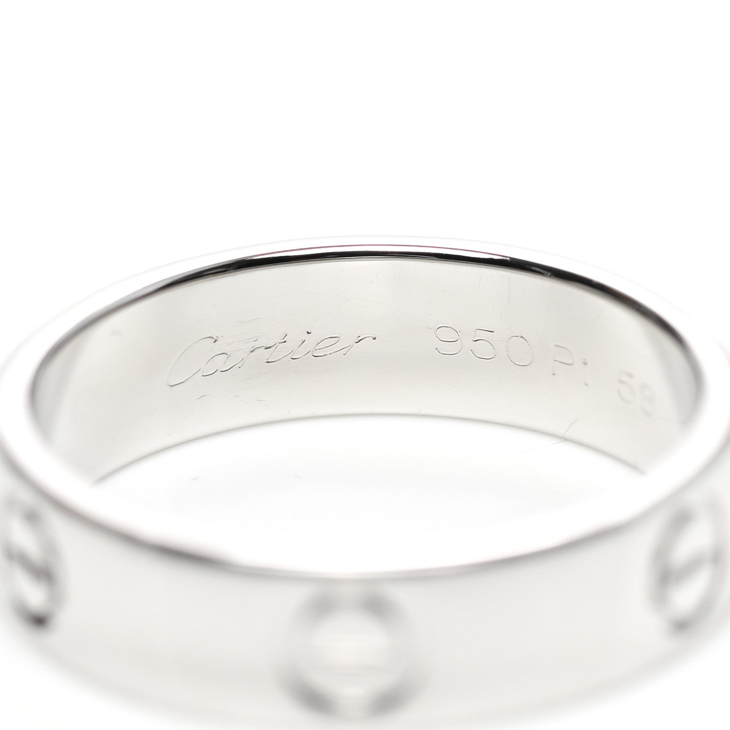 Cartier Platinum 5.5mm LOVE Ring 58 8.5 4 of 5