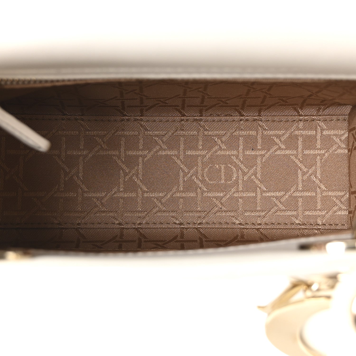 Christian Dior Lambskin Cannage Small My ABCDior Lady Dior White 5 of 10