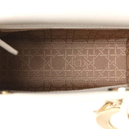 Christian Dior Lambskin Cannage Small My ABCDior Lady Dior White 5 of 10