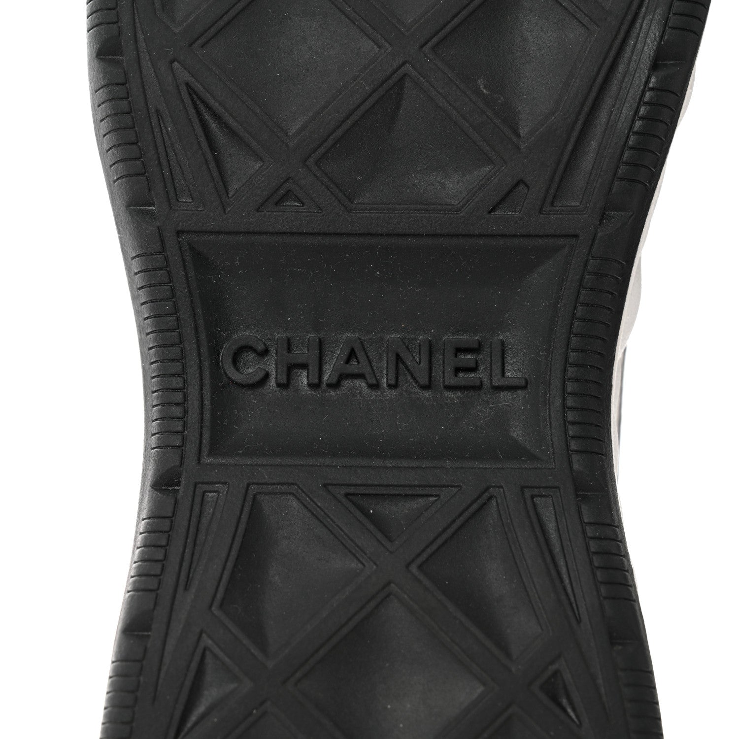 Chanel Velvet Calfskin Mixed Fibers CC Sneakers 37.5 Black 8 of 9