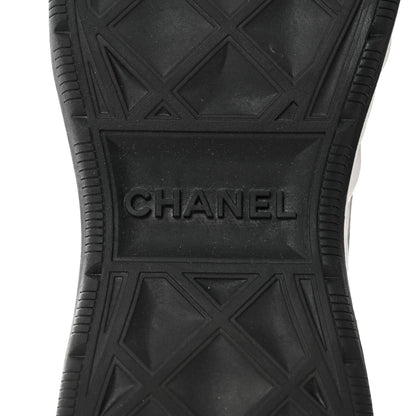Chanel Velvet Calfskin Mixed Fibers CC Sneakers 37.5 Black 8 of 9