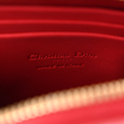 Christian Dior Lambskin Cannage Dioramour Lady Dior Phone Holder Bright Red 6 of 9