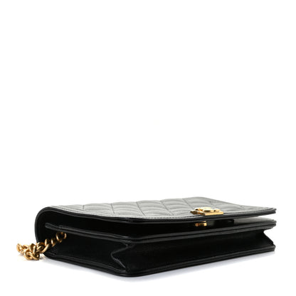Chanel Caviar Quilted Boy Wallet On Chain WOC Black 4 of 8