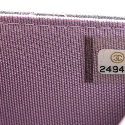 Chanel Iridescent Lambskin Quilted Reissue Wallet On Chain WOC Light Purple 8 of 12