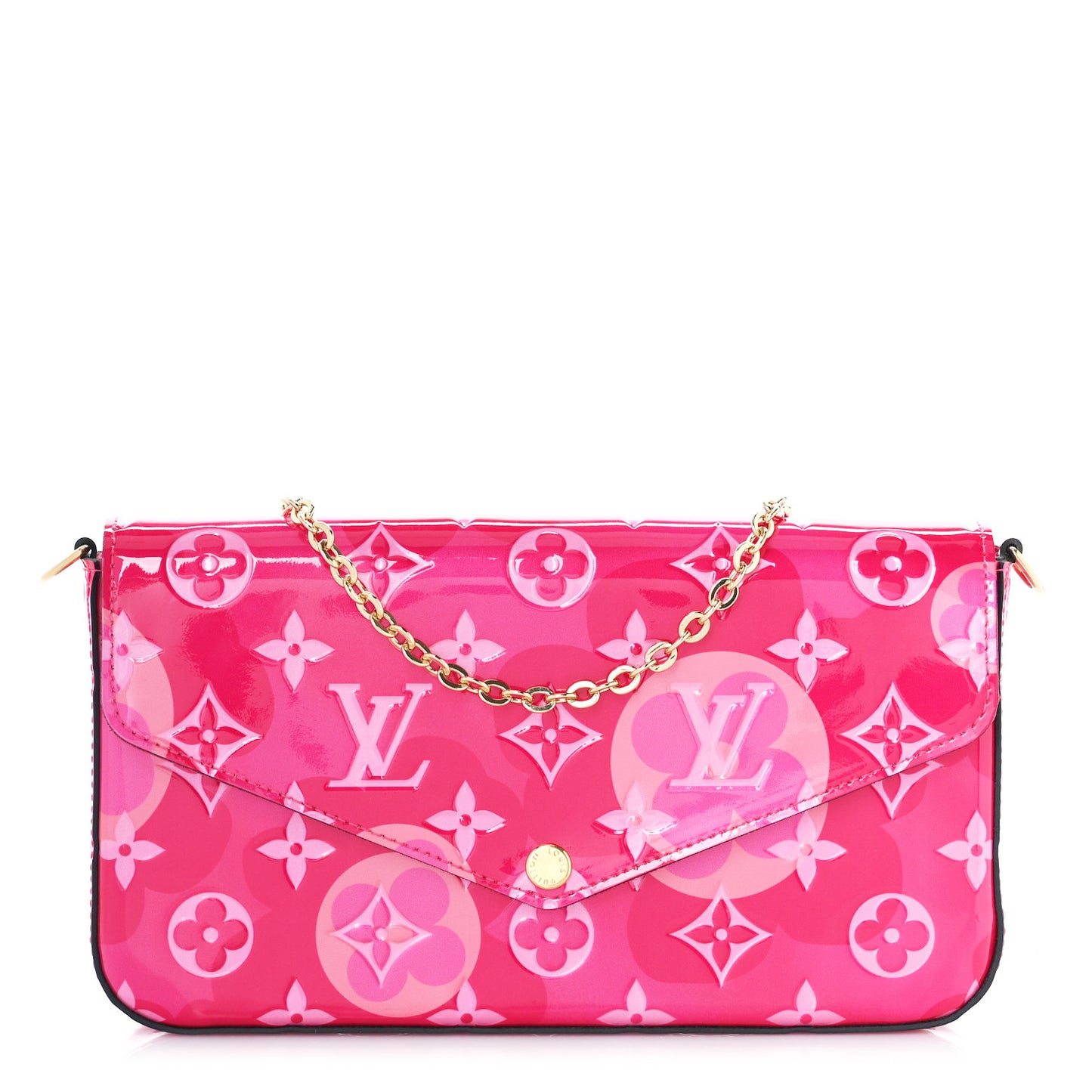 Vernis Valentine Pochette Felicie Chain Wallet Fuchsia