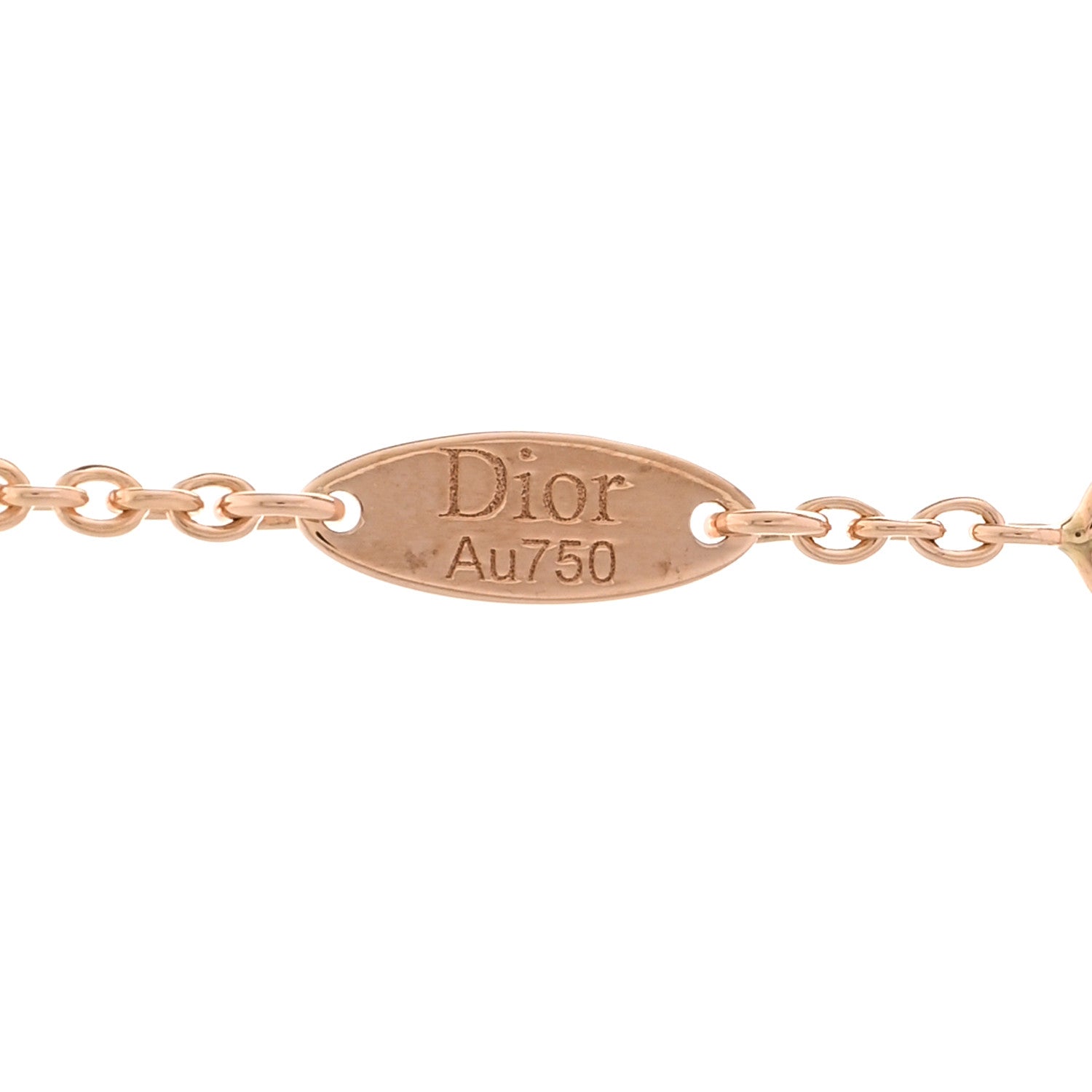 Christian Dior 18K Rose Gold Diamond XS Rose Des Vents Necklace