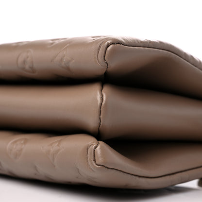 Louis Vuitton Lambskin Embossed Monogram Coussin PM Taupe 10 of 11