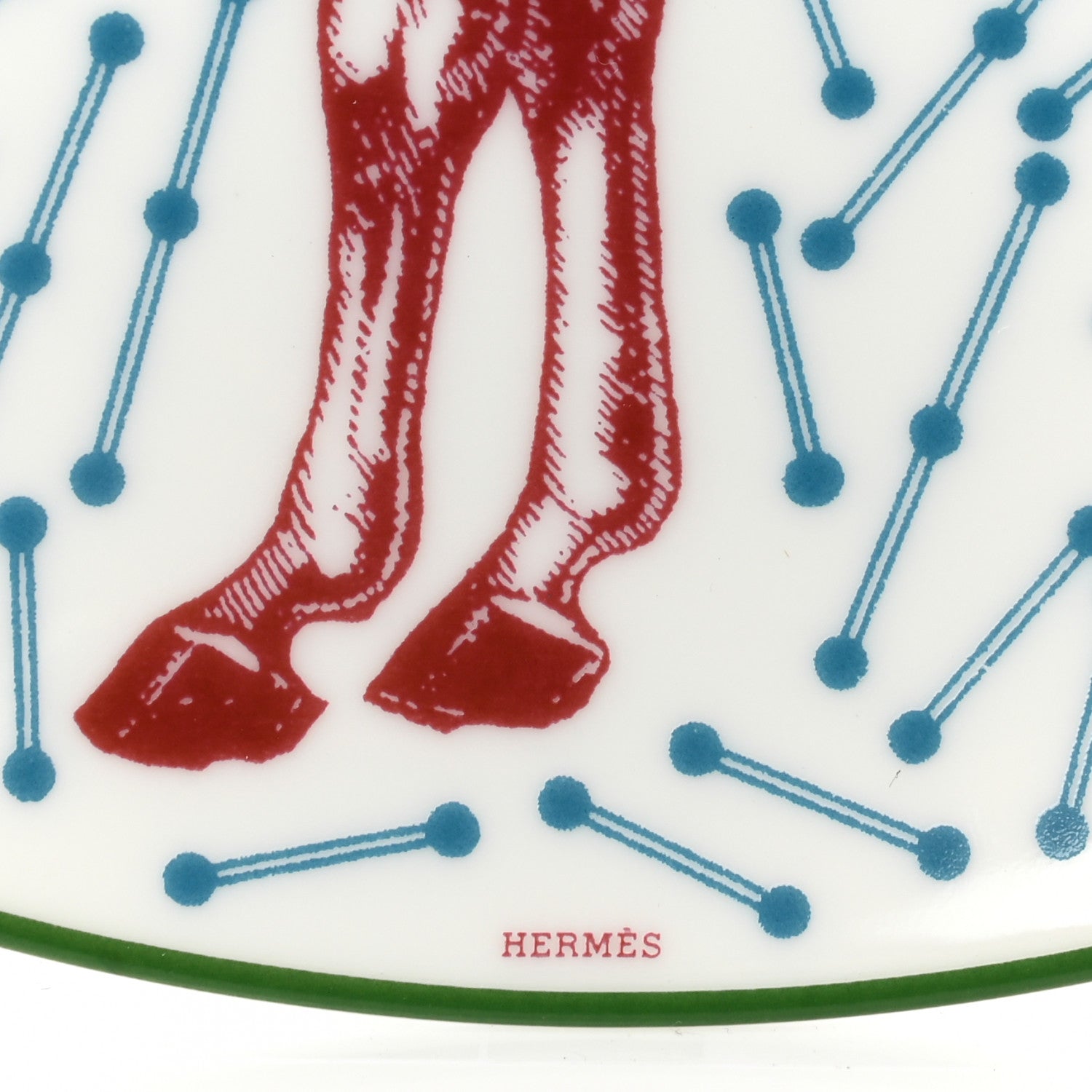 Hermes Porcelain Hippomobile Dessert Plate 4 of 6