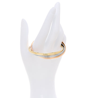 Cartier 18K Pink Yellow White Gold 4.5mm Trinity Bangle Bracelet 2 of 5