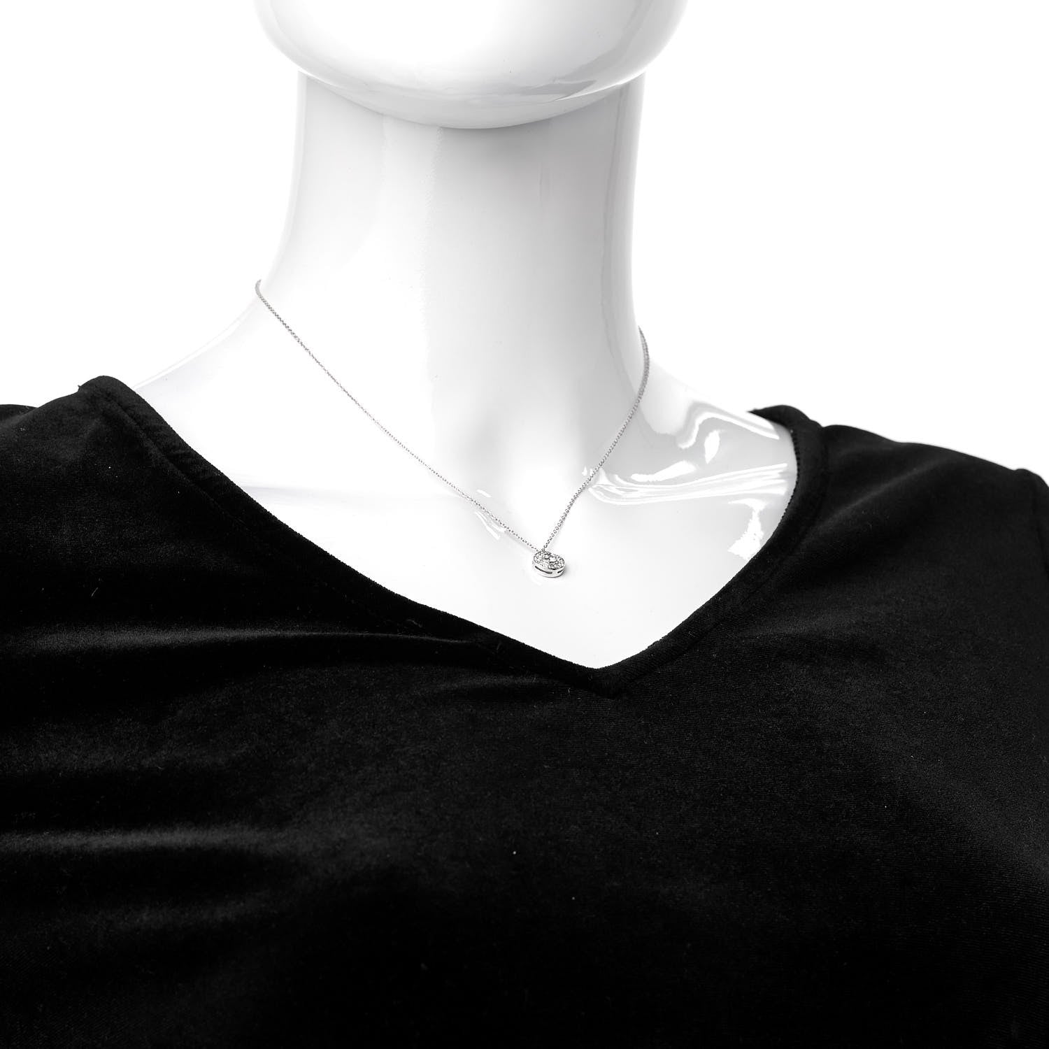 Tiffany Platinum Diamond .33ctw Circlet Pendant Necklace 2 of 5