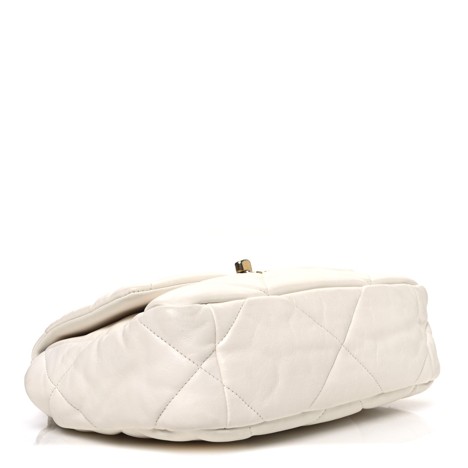Chanel Goatskin Quilted Medium Chanel 19 Flap White 4 of 10