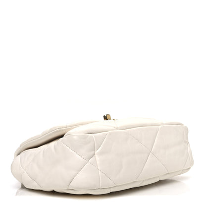 Chanel Goatskin Quilted Medium Chanel 19 Flap White 4 of 10