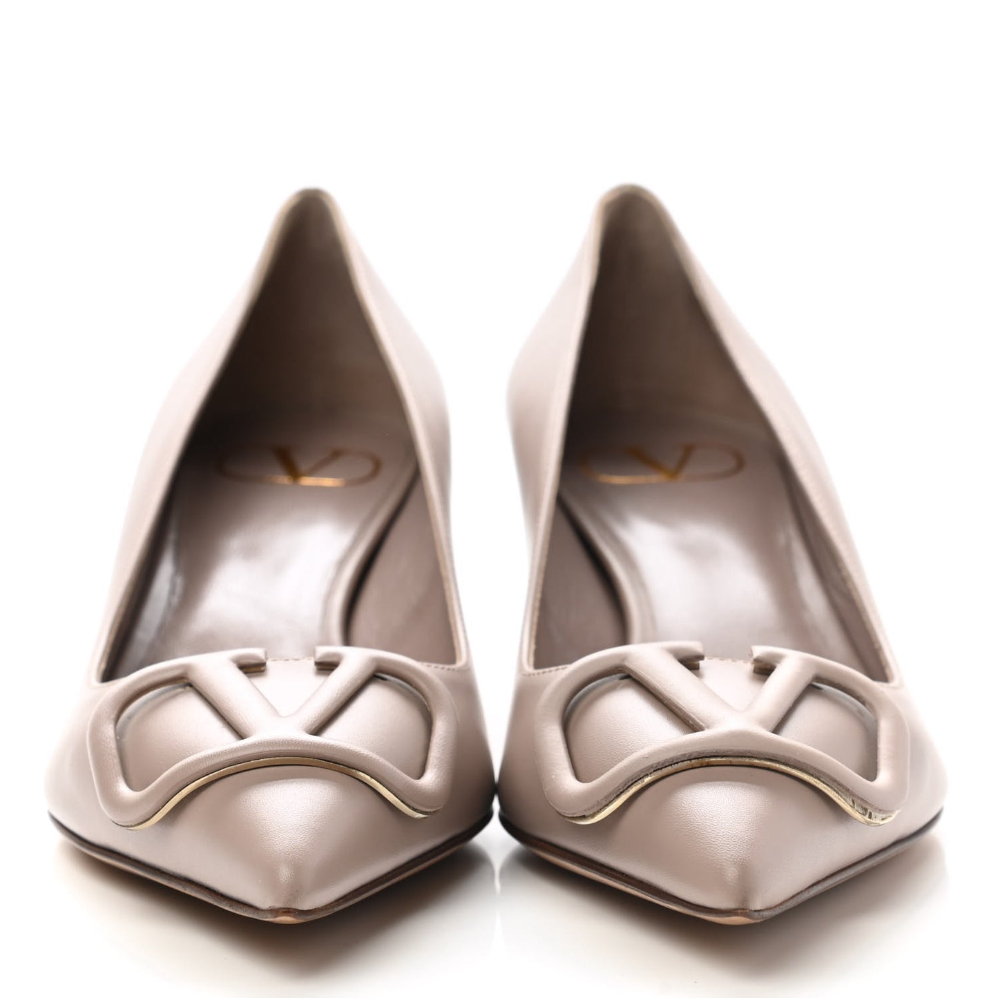 Calfskin Tonal Vlogo 45mm Pumps 35.5 Poudre