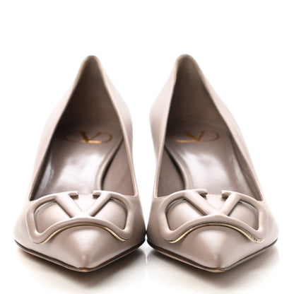 Valentino Garavani Calfskin Tonal Vlogo 45mm Pumps 35.5 Poudre 2 of 8