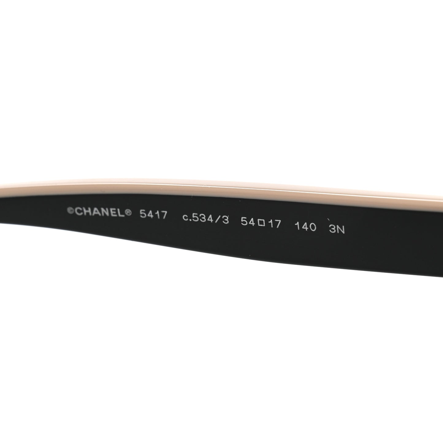 Acetate Logo Square Sunglasses 5417 Black Beige