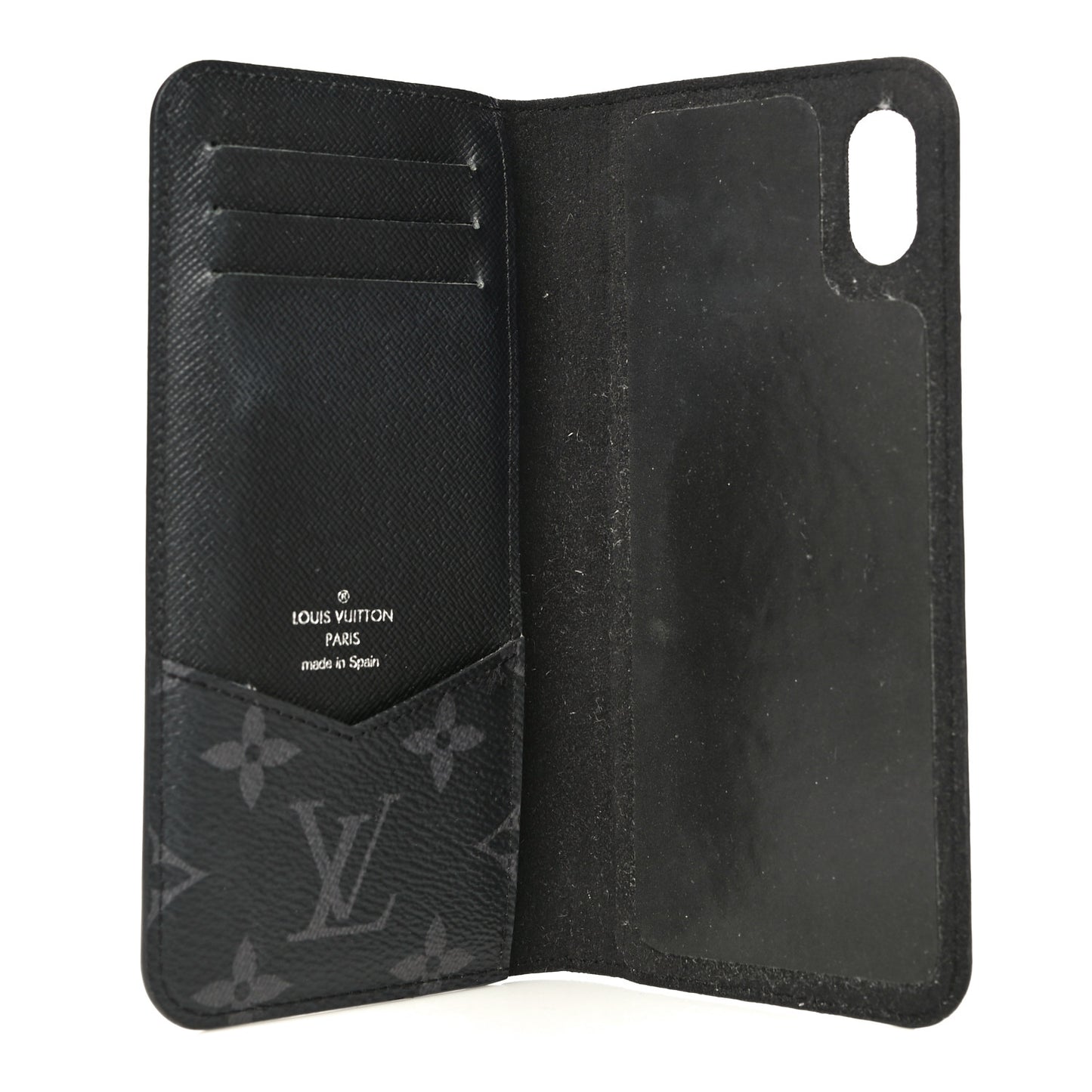 Monogram Eclipse iPhone XS Max Folio Case Black