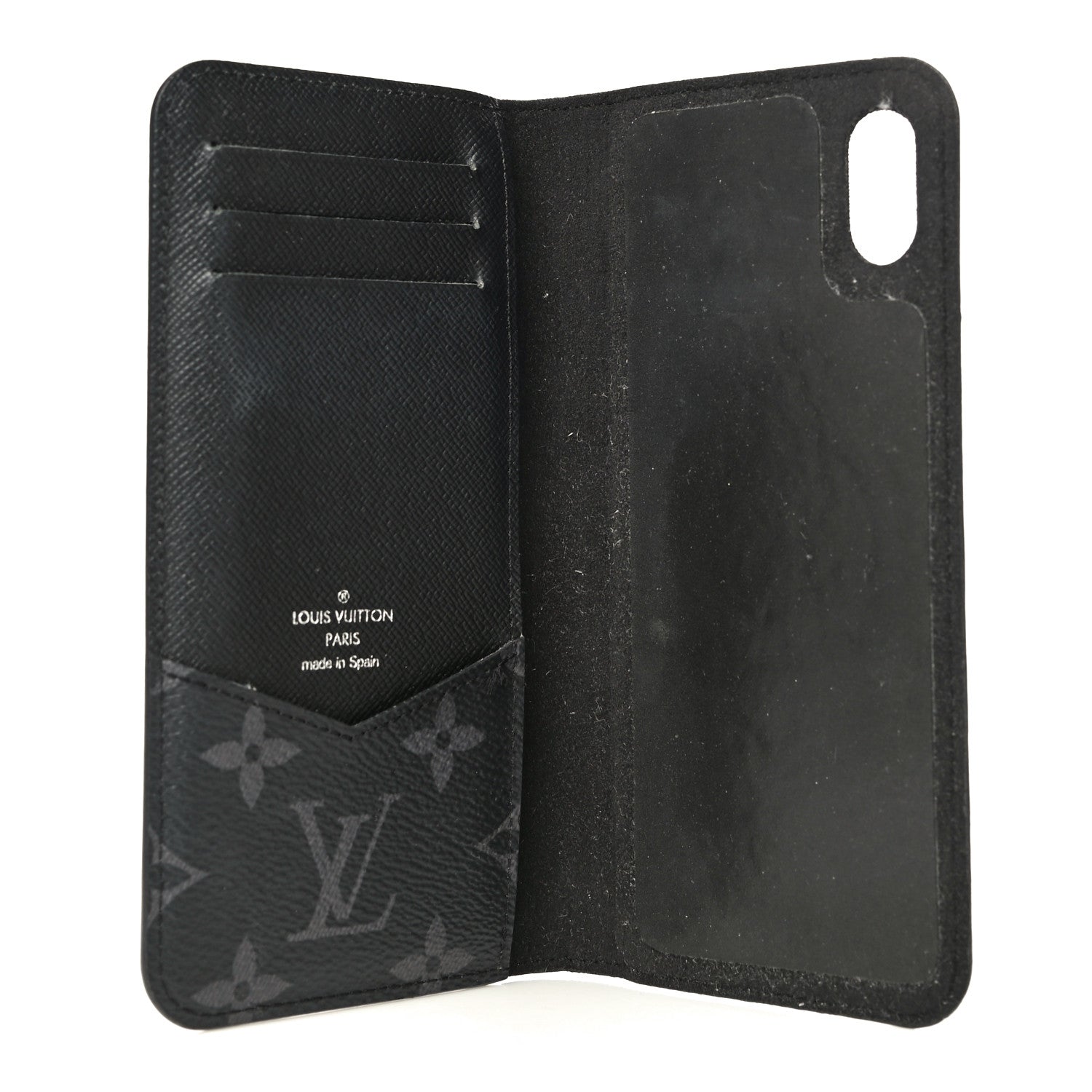 Louis Vuitton Monogram Eclipse iPhone XS Max Folio Case Black 5 of 14