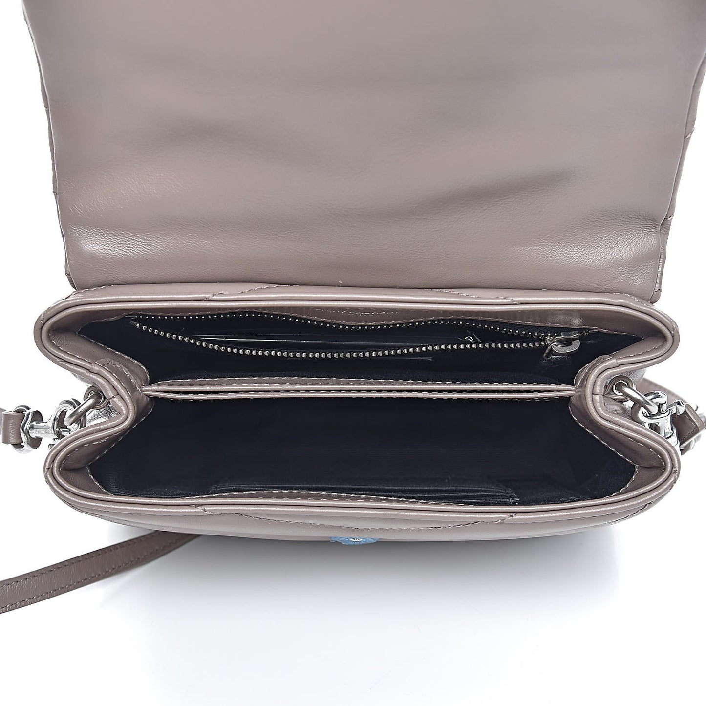 Calfskin Y Quilted Monogram Toy Loulou Satchel Dusty Grey
