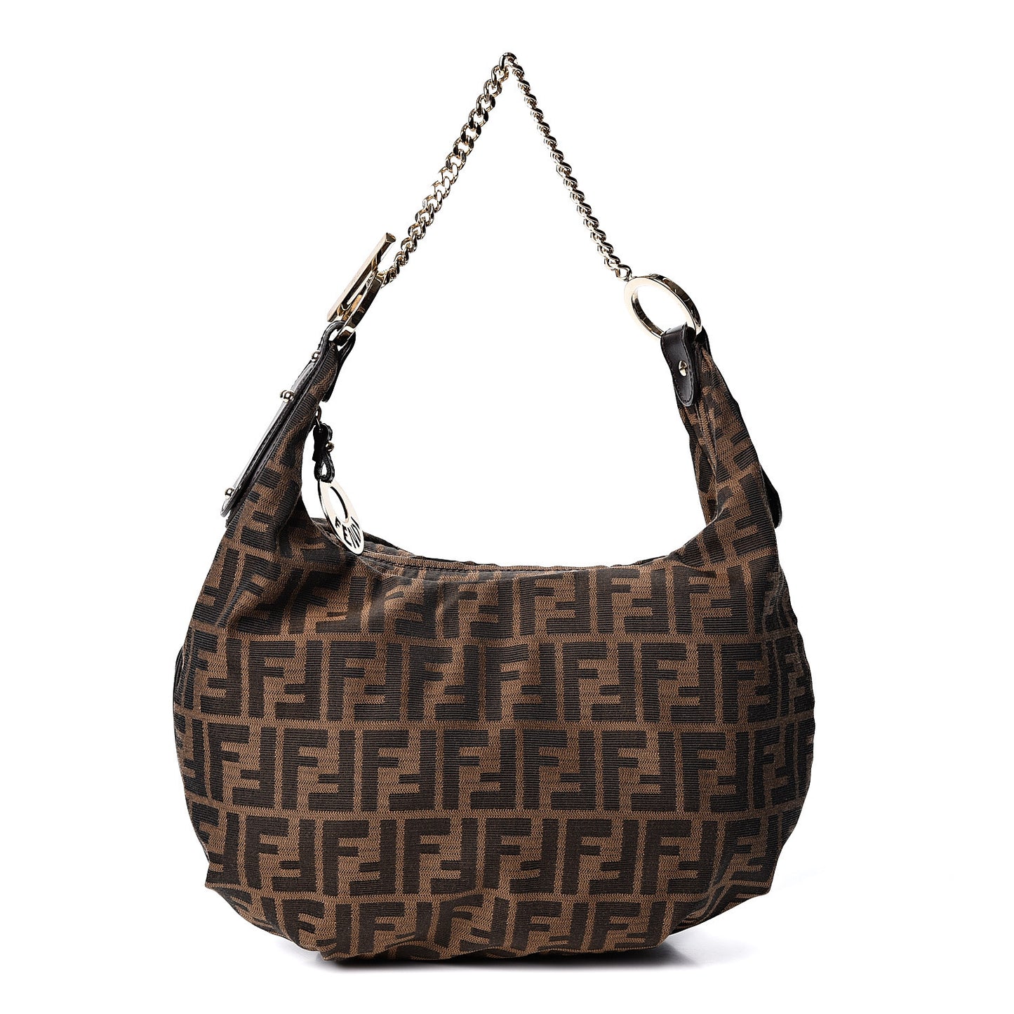 Zucca Small Chef Chain Hobo Tobacco