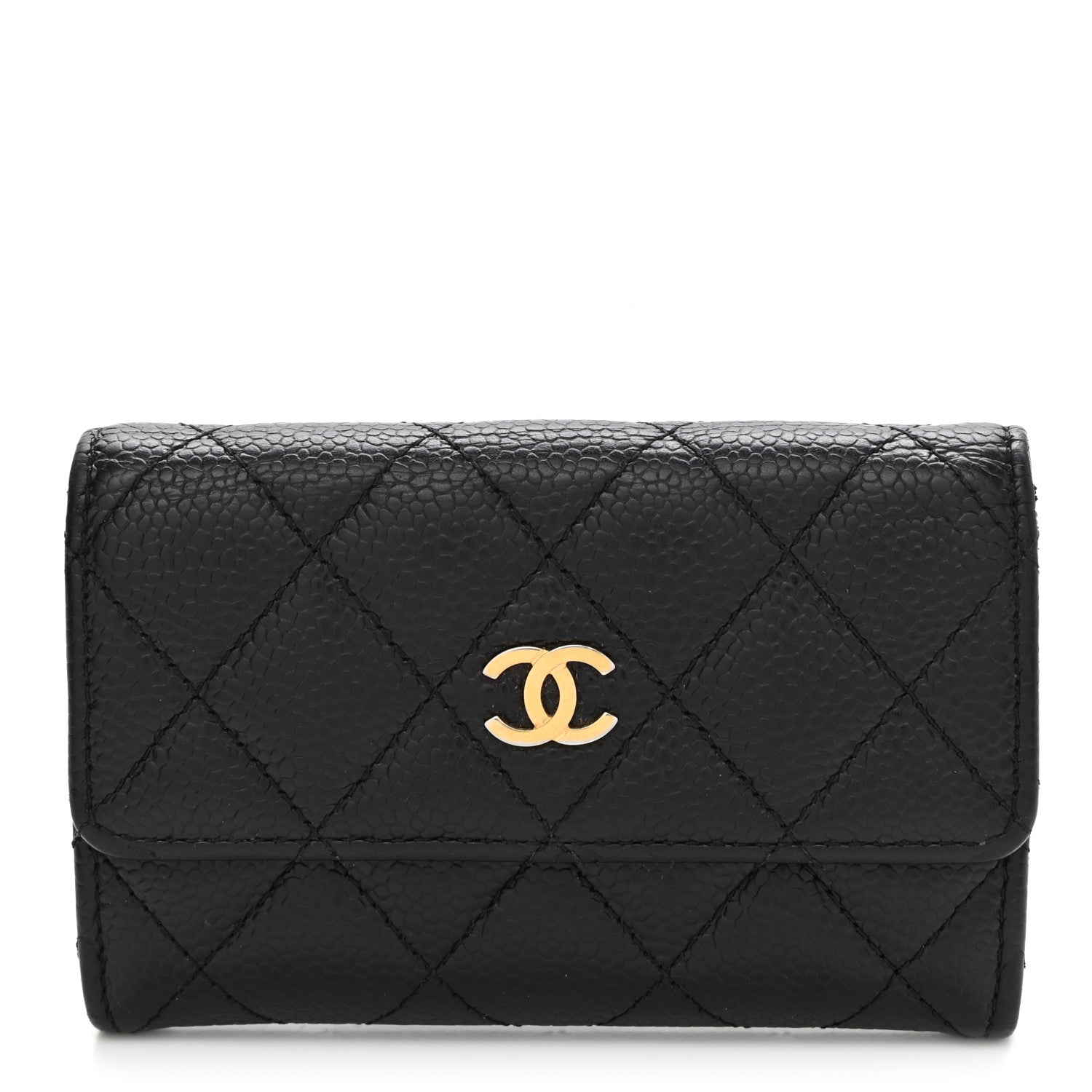 Chanel Caviar Quilted Flap Card Holder Black 1 of 10