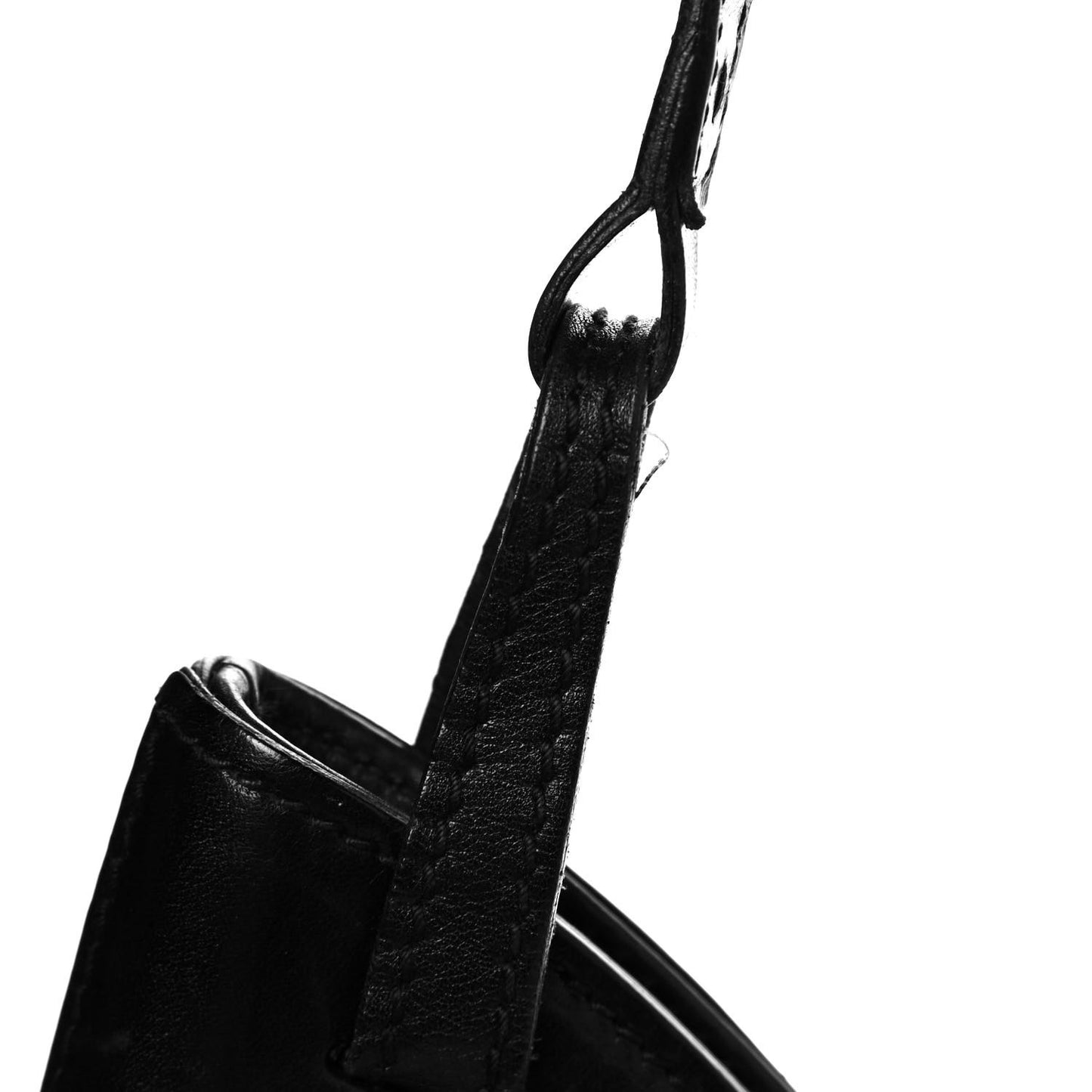 Denim Monogram Half Moon Hobo Black
