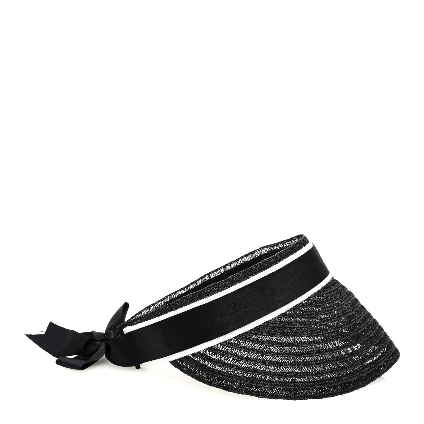 Abaca Cotton Ribbon Visor S Black