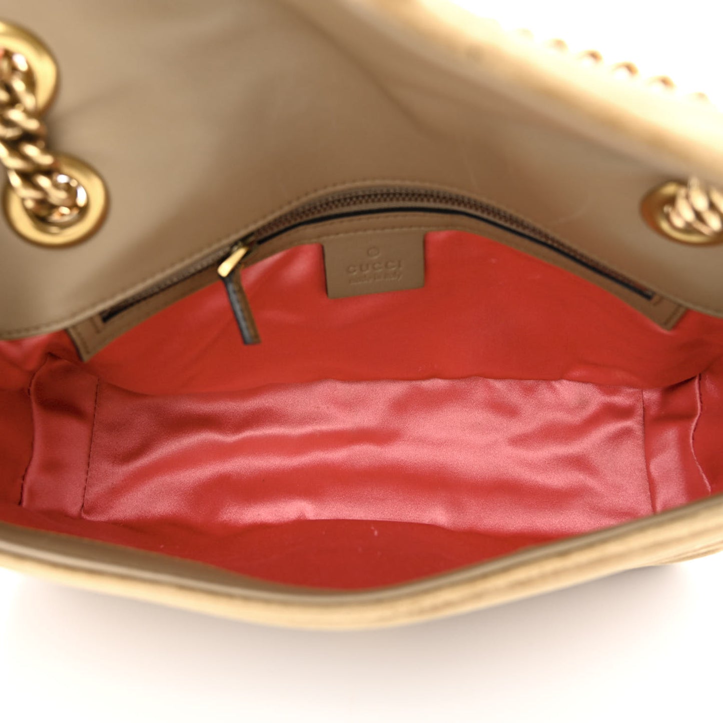 Velvet Matelasse Small GG Marmont Shoulder Bag Taupe