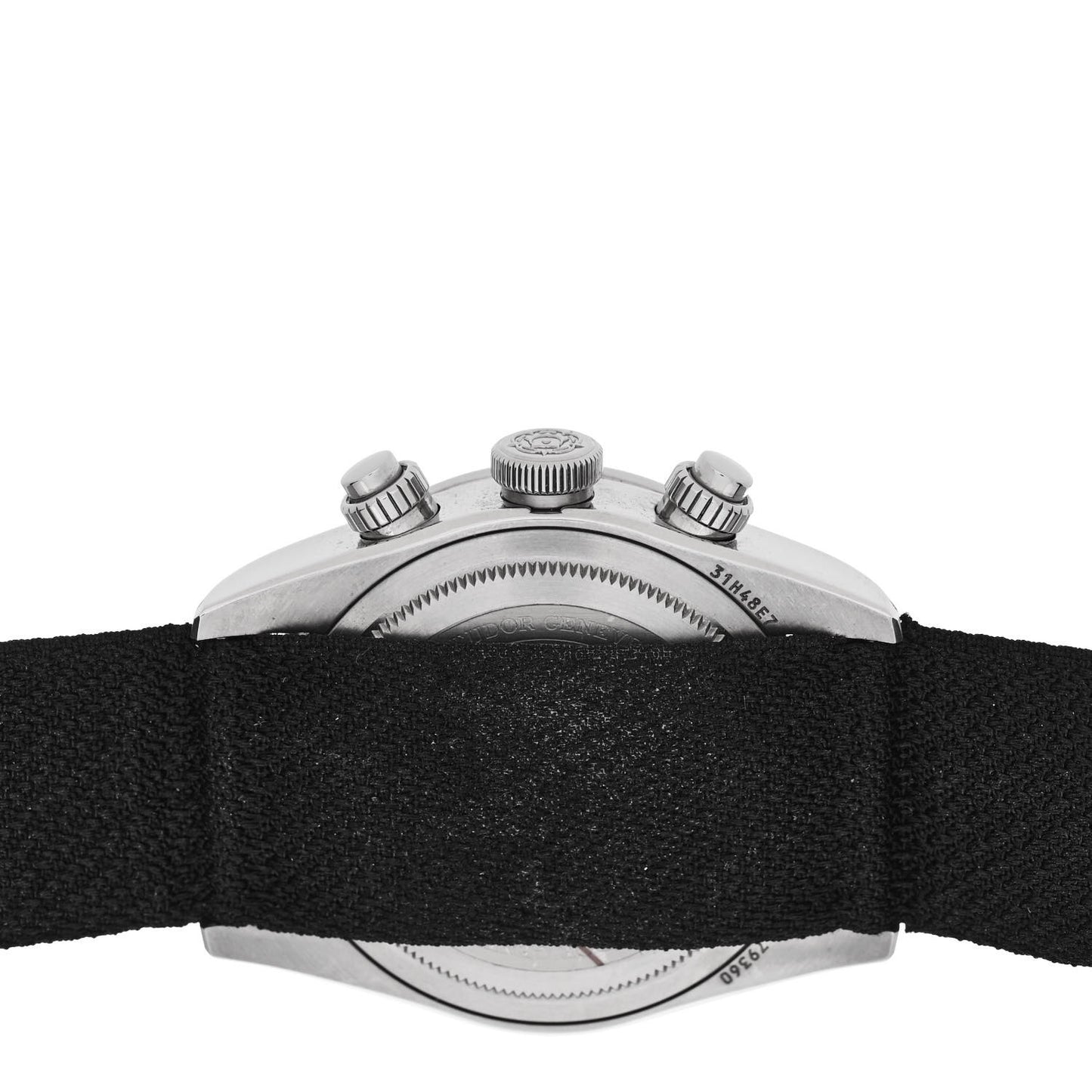 Stainless Steel Fabric 41mm Black Bay Chronograph Panda Automatic Watch White 79360N