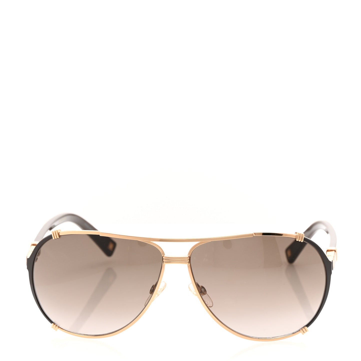Metal Chicago 2 Aviator Sunglasses Black Gold