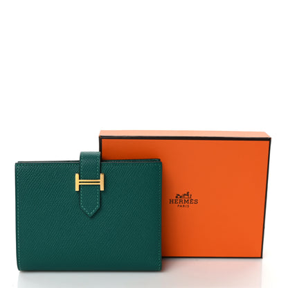 Hermes Epsom Bearn Compact Wallet Malachite 7 of 7