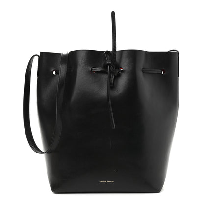 Mansur Gavriel Vegetable Tanned Calfskin Bucket Bag Black Flamma 1 of 17