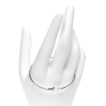 Tiffany 18K White Gold Narrow T Wire Bracelet 2 of 5