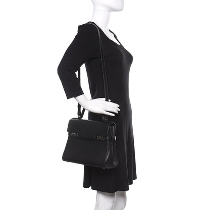 Delvaux Calfskin MM Tempete Satchel Black 2 of 11