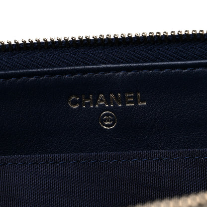 Chanel Caviar Quilted Small Zipped Boy Pouch Navy 6 of 10