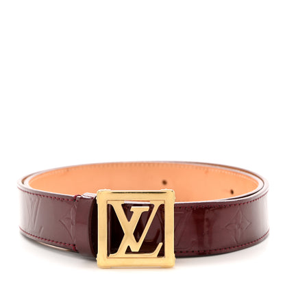 Louis Vuitton Vernis LV Frame Belt 90 36 Rouge Fauviste 1 of 8