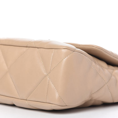Chanel Lambskin Quilted Large Chanel 19 Flap Dark Beige 7 of 11