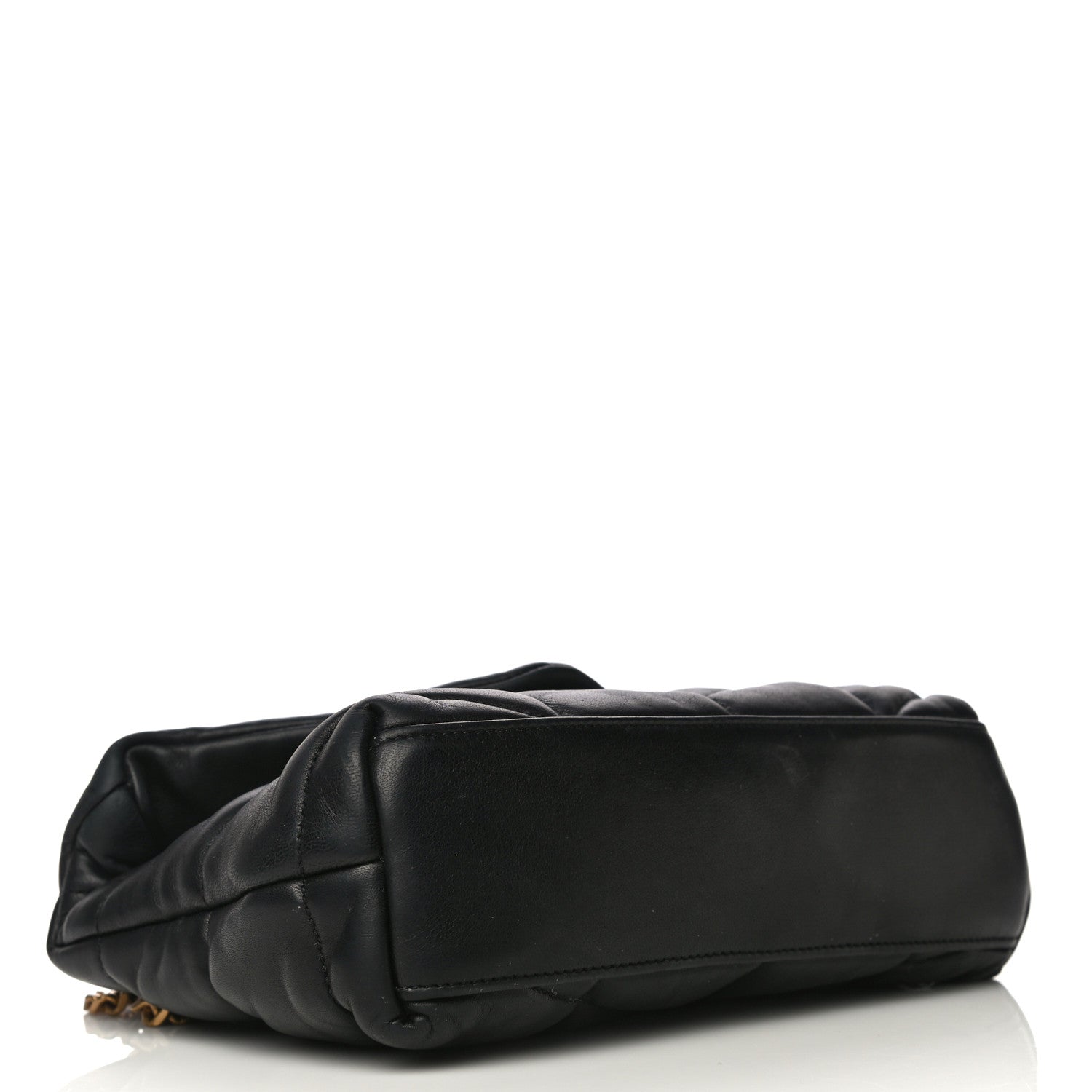 Saint Laurent Lambskin Quilted Toy Loulou Puffer Monogram Chain Satchel Black 5 of 15
