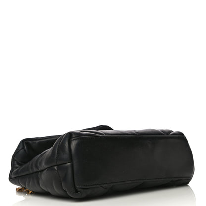 Saint Laurent Lambskin Quilted Toy Loulou Puffer Monogram Chain Satchel Black 5 of 15