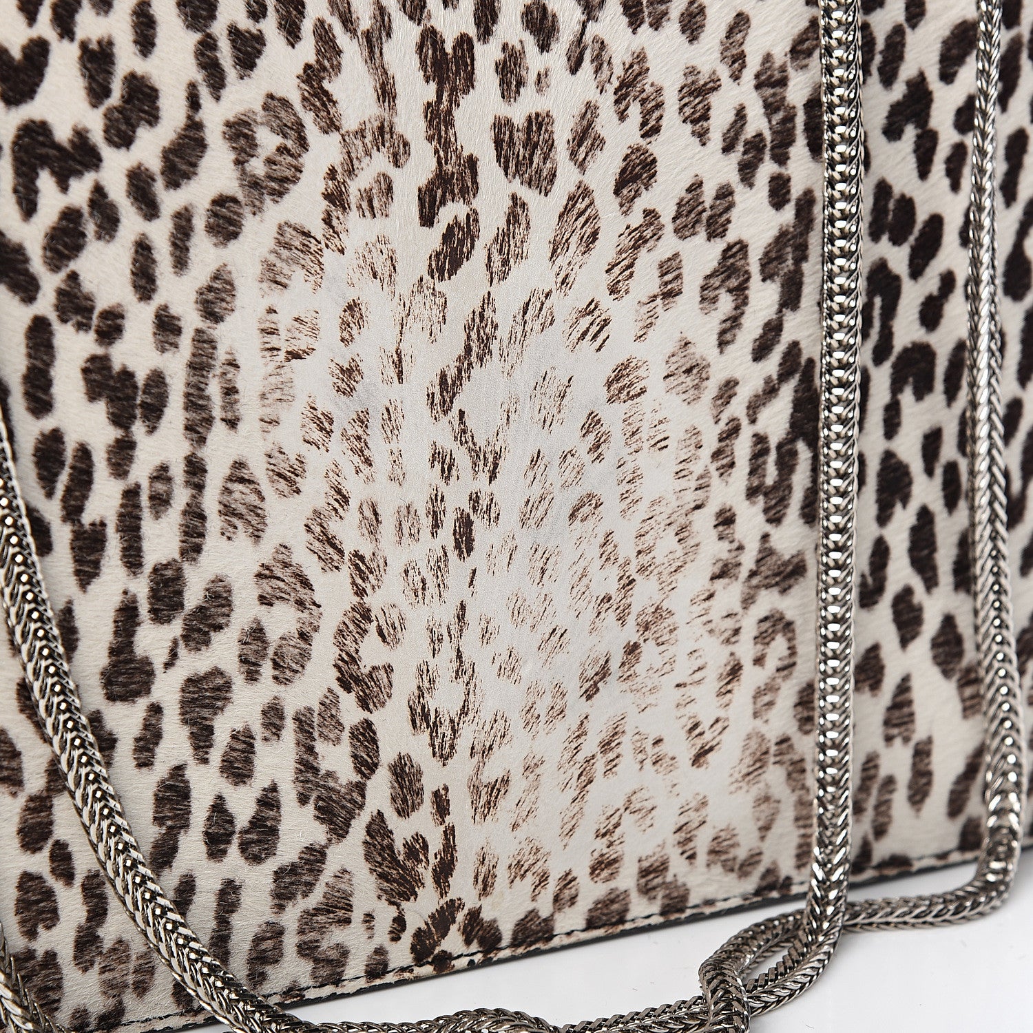 Saint Laurent Calf Hair Calfskin Snow Leopard Medium Betty White Black 14 of 15