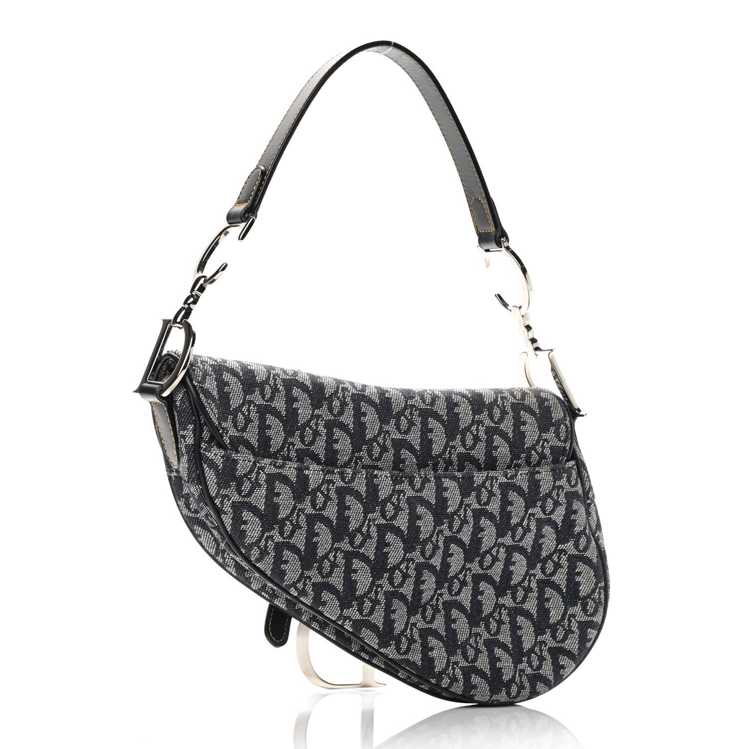 Christian Dior Monogram Saddle Bag Blue 3 of 11