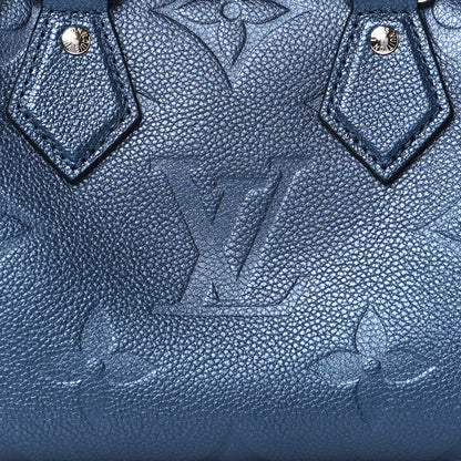 Louis Vuitton Metallic Empreinte Monogram Giant Speedy Bandouliere 20 Navy Nacre 7 of 10